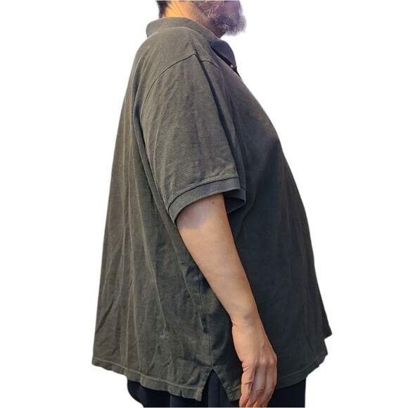 DXL Men's Grey Cotton Blend Short Sleeve Polo Size 5XL - Picture 4 of 6